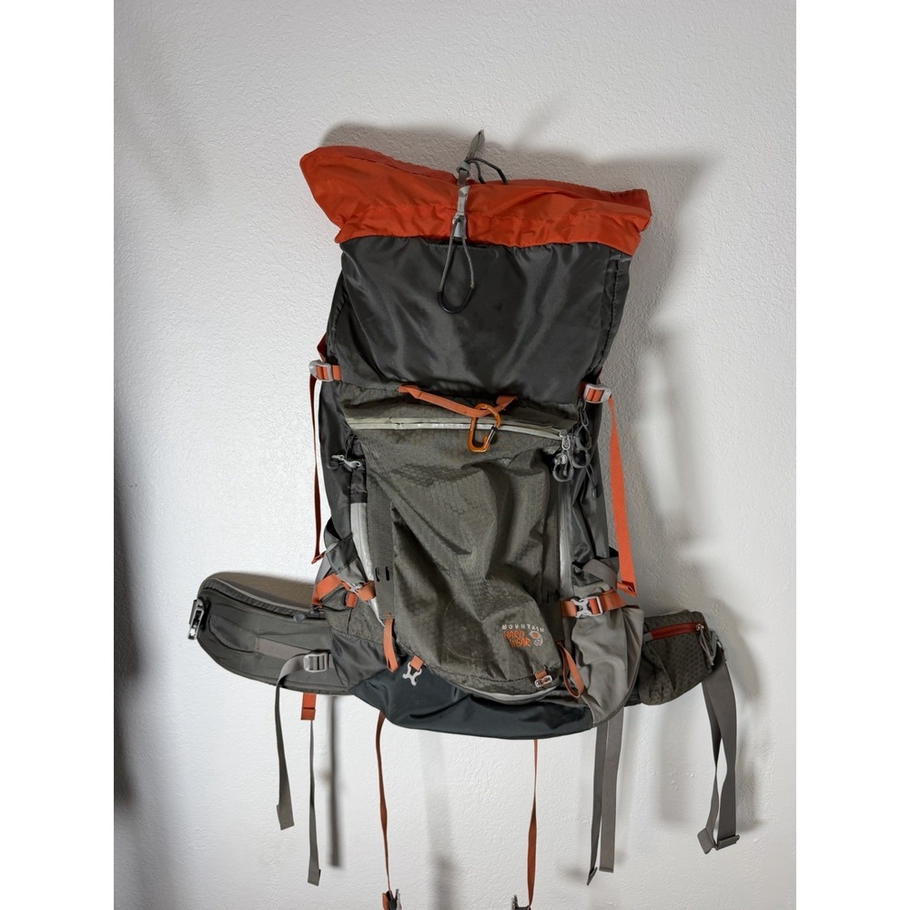 Mountain Hardwear Ozonic 50L Backpack Hiking Camping Pack Gray Orange